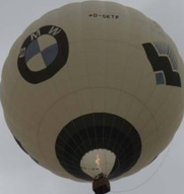 BMW-Ballon-D-OKTP, der aktuelle Heißluftballon des Ballonpiloten Ihres Vertrauens, dem Uwe